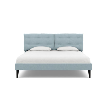 An Image of Heal's Mistral Super King Bed Brushed Cotton Cobalt