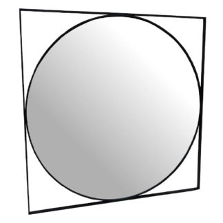 An Image of Black Framed Mirror