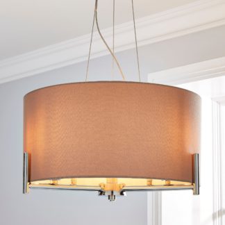 An Image of Nora Shade Ceiling Fitting Blush Grey