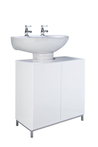 An Image of Argos Home Gloss Under Sink Unit - White