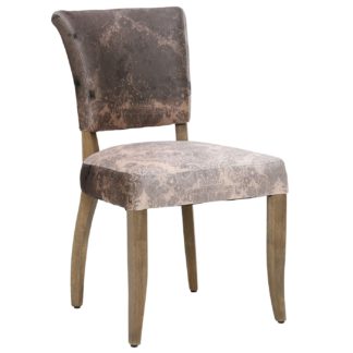 An Image of Timothy Oulton Mimi Velvet Faded and Degraded Dining Chair, Peat Smudge