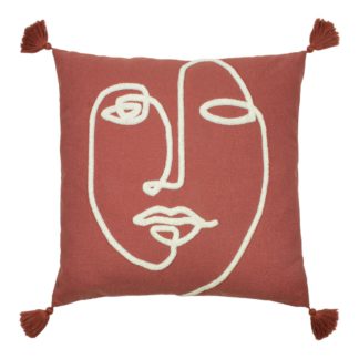 An Image of Rust Face Cushion