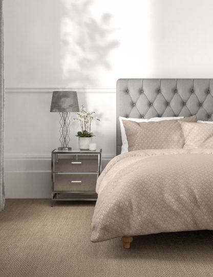 44b96989a533e5be3645f9f216a154c560472bd9c4c8322bd41da95f04d39e90-7.jpg An Image of M&S Cotton Mix Textured Metallic Bedding Set