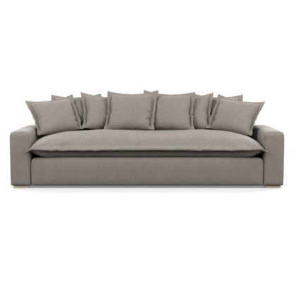 An Image of Heal's Brompton 5 Seater Sofa Brecon Charcoal Black Feet