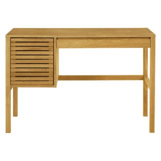 An Image of Habitat Max Oak Desk with 1 Drawer