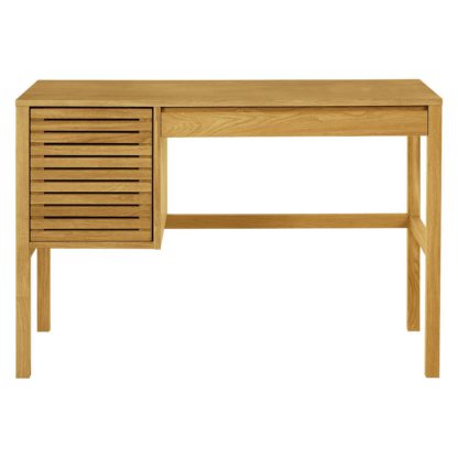 An Image of Habitat Max Oak Desk with 1 Drawer