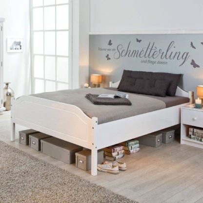 An Image of Karlo Wooden King Size Bed In White