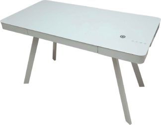 An Image of Koble Silas 1 Drawer Desk - Grey