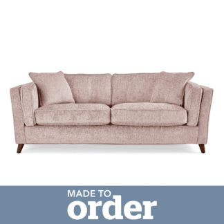 An Image of Arabella 3 Seater Sofa Luxury Chenille Premium Chenille Rosewood