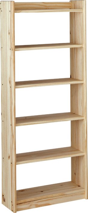 An Image of Argos Home Unfinished 6 Shelf Solid Pine Storage Unit
