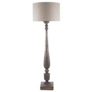 An Image of Mango Wood Floor Lamp