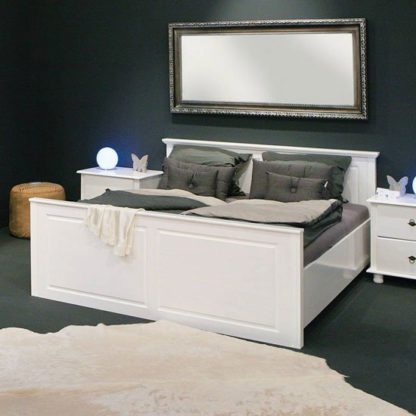 4aaacc138c95eaccfed8bcfd79090f0a864437eaca89e00a026fdc597c67e3b3.jpg An Image of Danz FSC Wooden Double Bed In White