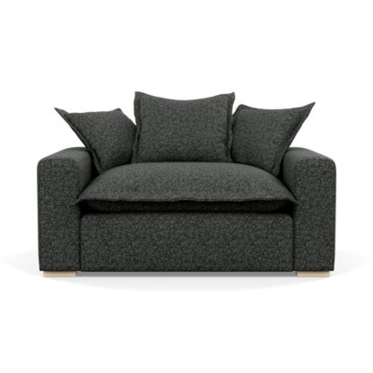 An Image of Heal's Brompton Loveseat Brecon Charcoal Black Feet