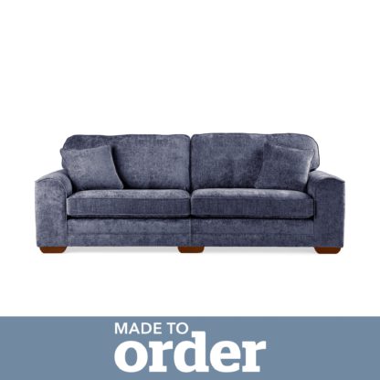 4cc1e1504cd7573a66231fcf5d8f6753cbef09052a6abb3725c832851fd5cab3.jpg An Image of Morello 4 Seater Sofa Luxury Chenille Pink