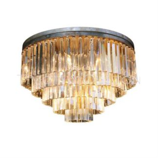 An Image of Timothy Oulton Odeon Medium 5 Ring Flushmount Chandelier, Natural