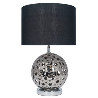 An Image of Silver Globe Table Lamp, Silver
