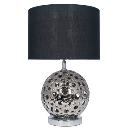 An Image of Silver Globe Table Lamp, Silver