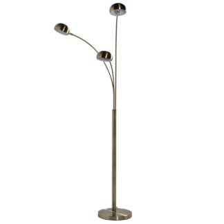 An Image of 3 Arm Brushed Brass Floor Lamp