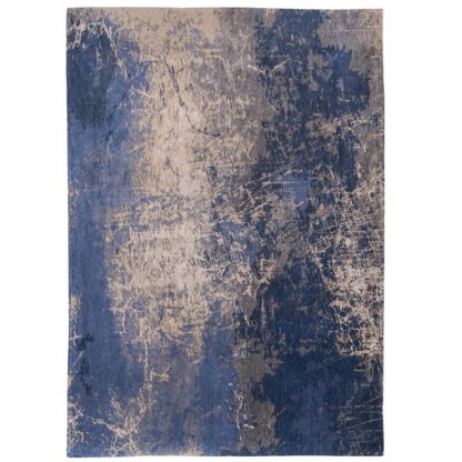 An Image of Mad Men Cracks Rug, Abyss Blue