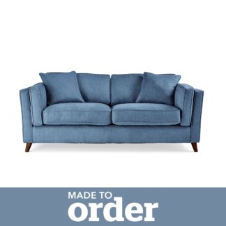 An Image of Arabella 2 Seater Sofa Brushed Plain Fabric Brushed Plain Cobalt