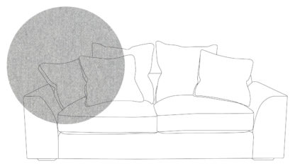 An Image of Heal's Cumulus 4 Seater Sofa Cotton Grain Black Feet
