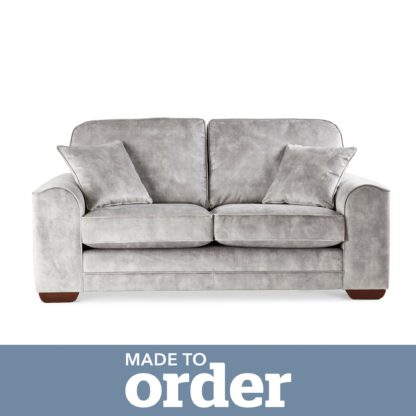 51aa0f9762c3d727436f09d10e744e02d625b6f7a9fe81f388d47d0c24a3b87b.jpg An Image of Morello 2 Seater Sofa Slub Velvet Slub Velvet Forest Green