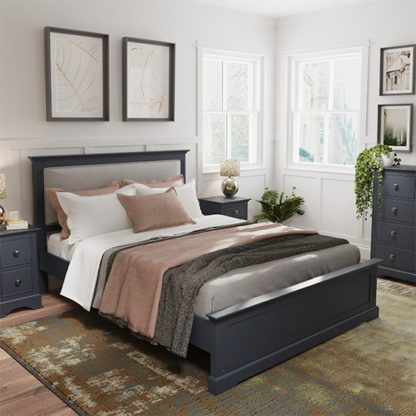 5322685ea9429274004938d51793f85b520db000893841285cf2a5b61e886415.jpg An Image of Belton Wooden Double Bed In Midnight Grey
