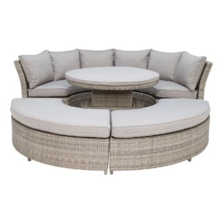 An Image of Hathaway Lifestyle Garden Suite in Light Grey Weave and Grey Fabric