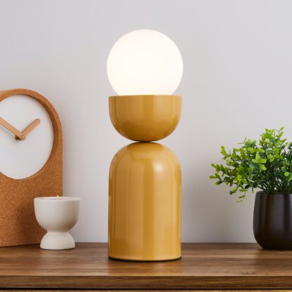 An Image of Lunebar Touch Table Lamp Butterscotch (Orange)