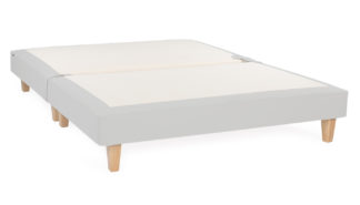 An Image of Heal's Heal's Shallow Divan Super King Cotton Cloud Dark Solid Wood Feet