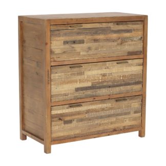 An Image of Charlie Reclaimed Wood 3 Drawer Chest