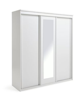 An Image of Argos Home Hallingford 3 Door Sliding Wardrobe - White