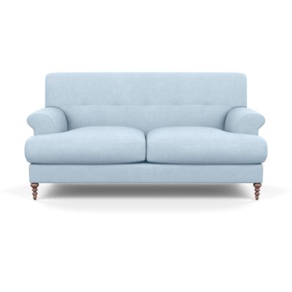 An Image of SCP Oscar 2 Seater Informal Sofa Capelo Linen-Cotton Ink Spot Walnut Feet