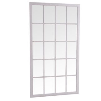 An Image of Moncton Leaner Window Bedroom Mirror In Distressed Grey