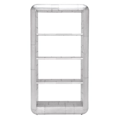 An Image of Timothy Oulton Aviator Blackhawk Aluminium Shelving Unit, Choice Of Finish