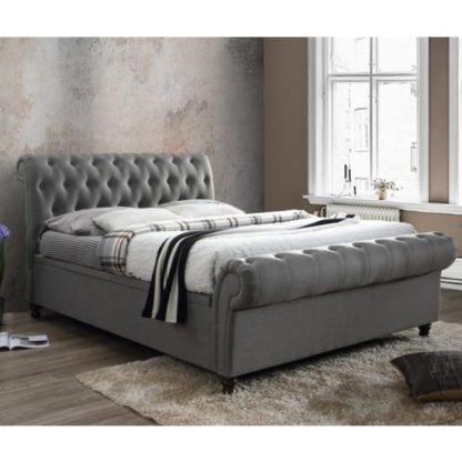 587c5d77757a46db87e064a6370da59c15e5b3f0f126b0a4a6c9de878ba3f765.jpg An Image of Castello Side Ottoman King Size Bed In Grey