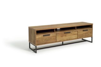 An Image of Habitat Nomad 3 Drawer Large TV Unit - Oak