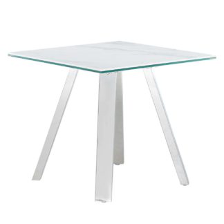 An Image of Ginostra Lamp Table, White Marble