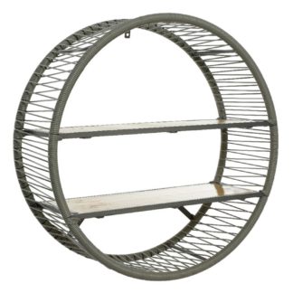 An Image of Round Outdoor Shelf, Grey
