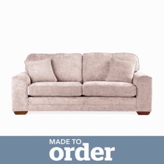 An Image of Morello 3 Seater Sofa Luxury Chenille Premium Chenille Rosewood