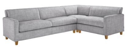 An Image of Habitat Chester Left Corner Fabric Sofa - Black and White