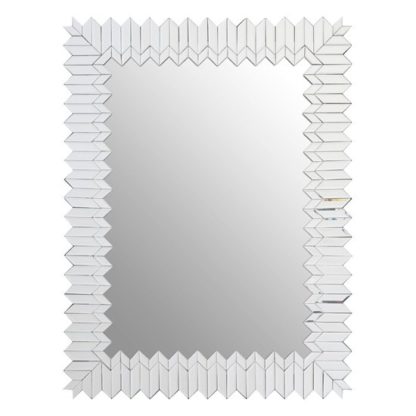 5cdb5583ca819cff275af5bbd567c7869fd07533f4f82d51ab4bd7bd854b0614.jpg An Image of Mekbuda Rectangular Wall Mirror In Silver Wooden Frame