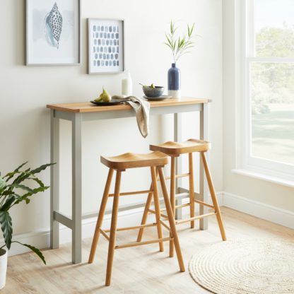 An Image of Bromley Grey Bar Table Grey