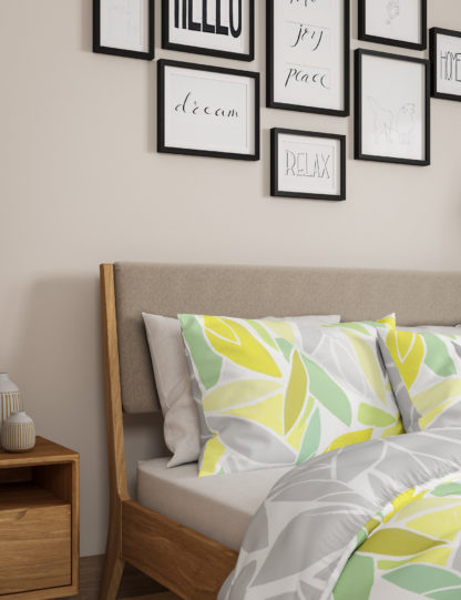 An Image of M&S Cotton Mix Leaf Bedding Set