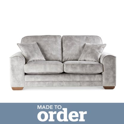 60c363e3298fab0afa5060568e32a9d3f4eac65167f6da60a6e25bc334c9349b.jpg An Image of Morello 2 Seater Sofa Slub Velvet Slub Velvet Forest Green