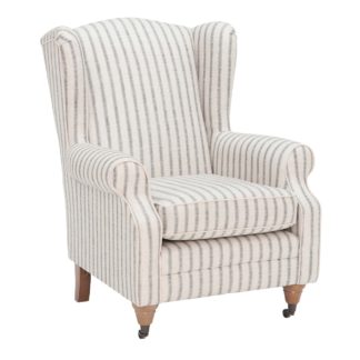 An Image of Calluna Striped Fabric Accent Chair