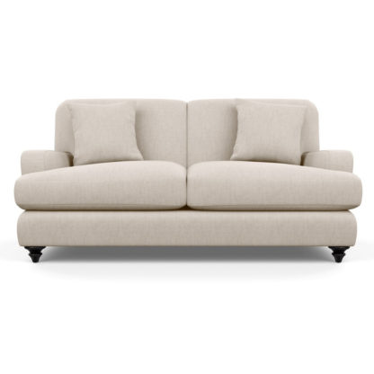 An Image of Heal's Hampstead 3 Seater Sofa Broad Weave Lagoon Black Feet