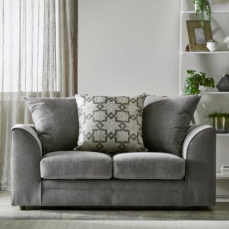 An Image of Washington Fabric 2 Seater Sofa Grey