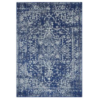 An Image of Antique Medallion Rug, Navy