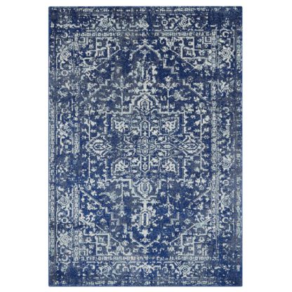 An Image of Antique Medallion Rug, Navy